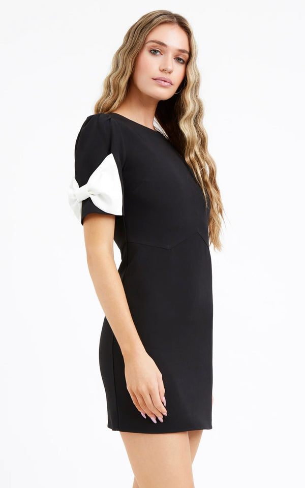 Beverly Satin Bow Mini Dress | Adelyn Rae  Adelyn Rae    prem. clothing boutique Chatham, Ontario, Canada