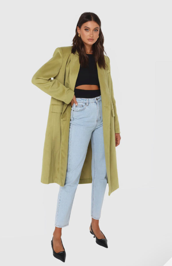 Willow Coat | Palm | Madison The Label  Madison the Label X-Small   prem. clothing boutique Chatham, Ontario, Canada