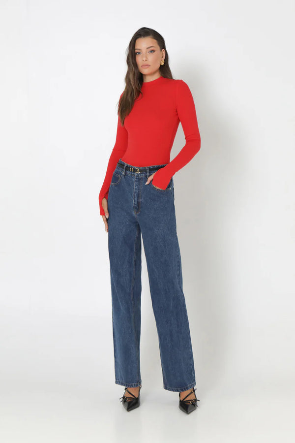 Cassidy Top | Flame | Madison the Label Shirt Madison The Label XS   prem. clothing boutique Chatham, Ontario, Canada