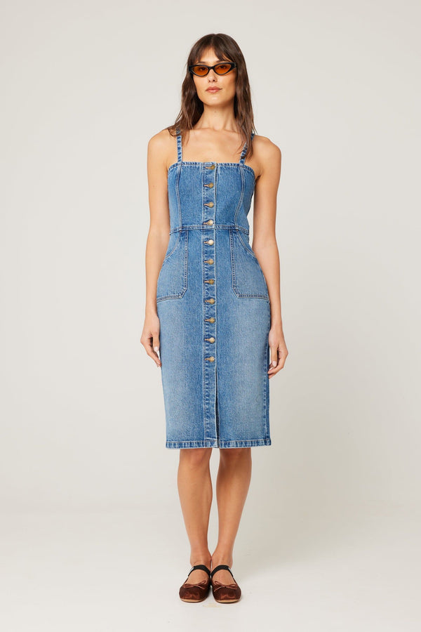 Venice Dress | Mid Vintage Blue | Rolla’s  prem. X-Small   prem. clothing boutique Chatham, Ontario, Canada