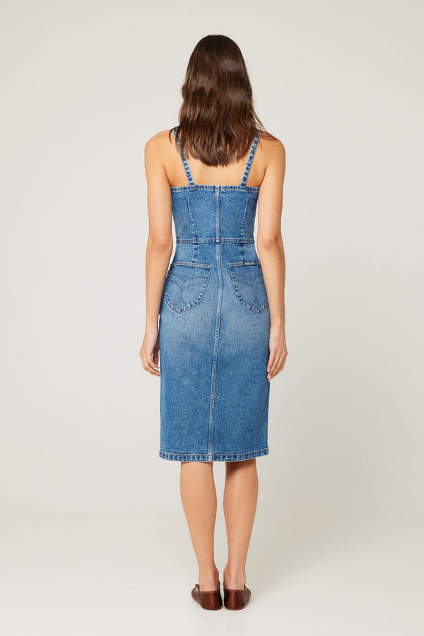 Venice Dress | Mid Vintage Blue | Rolla’s  prem.    prem. clothing boutique Chatham, Ontario, Canada