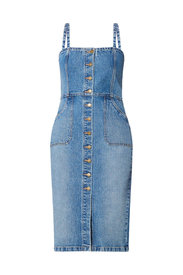 Venice Dress | Mid Vintage Blue | Rolla’s  prem.    prem. clothing boutique Chatham, Ontario, Canada