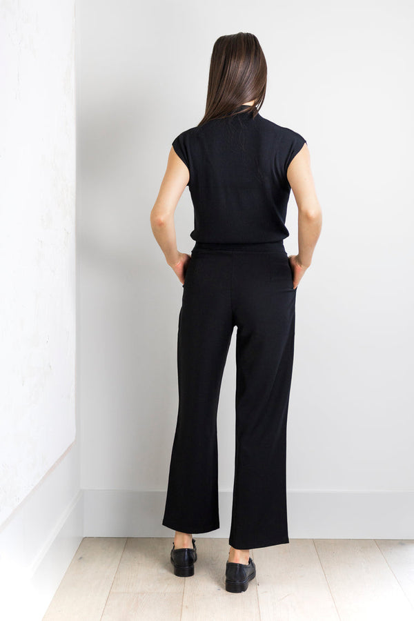 Valentina Pleated Trouser | Black | Priv  prem.    prem. clothing boutique Chatham, Ontario, Canada