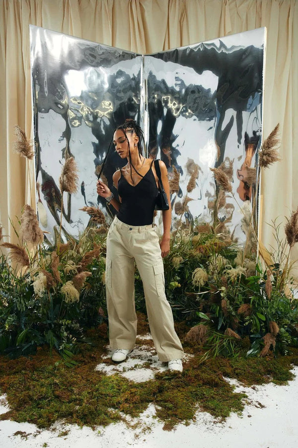 90s Wide Leg Cargo | Cream | Kuwalla Pants Kuwalla    prem. clothing boutique Chatham, Ontario, Canada