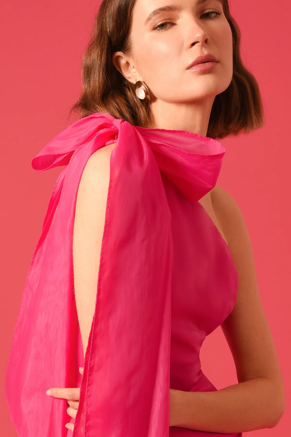 Avery Tie Mini Dress | Magenta | Adelyn Rae Dress Adelyn Rae    prem. clothing boutique Chatham, Ontario, Canada