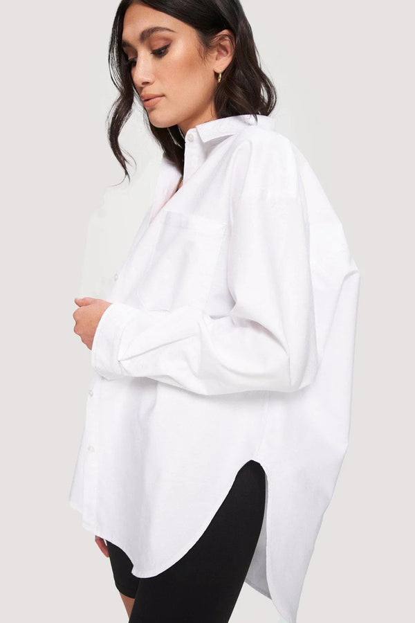 Oxford Blouse | White | Kuwalla  prem.    prem. clothing boutique Chatham, Ontario, Canada