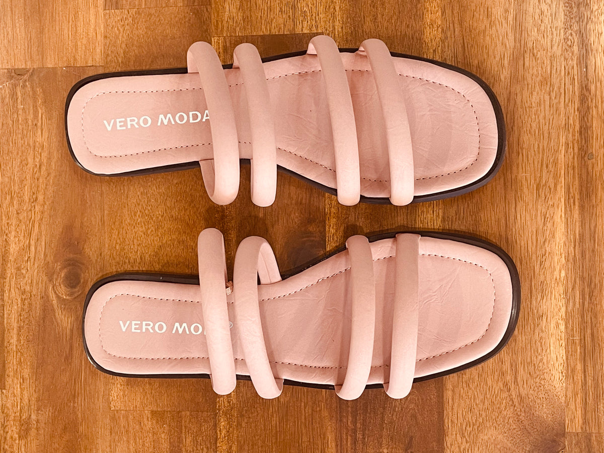 Caf au Lait Sandals Vero Moda prem. clothing boutique