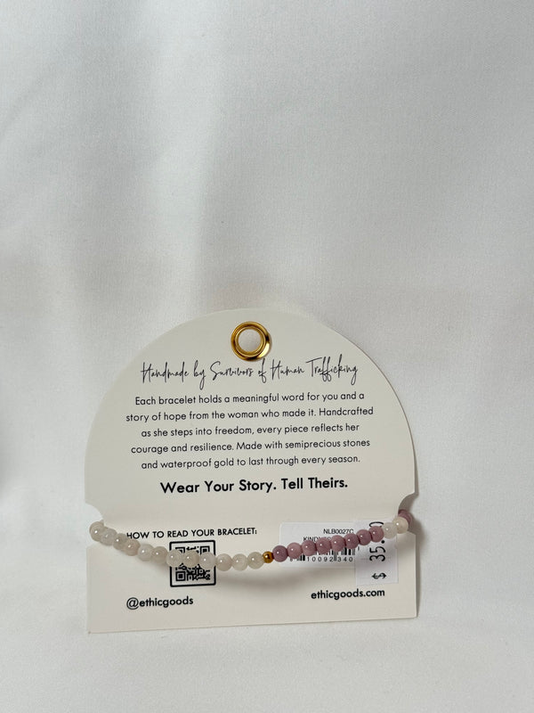 Morse Code Stacking Bracelet - Kindness - Ethic Goods jewelry prem. prem. clothing boutique Chatham, Ontario, Canada