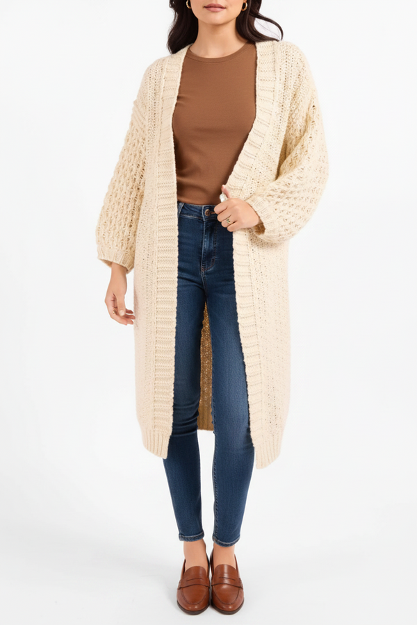 Izzy Hand Knit Long Cardigan - Sadie and Sage