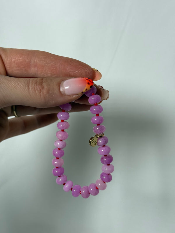 Bold Stone Bracelet - Rose Pink Quartz - Ethic Goods jewelry prem. prem. clothing boutique Chatham, Ontario, Canada