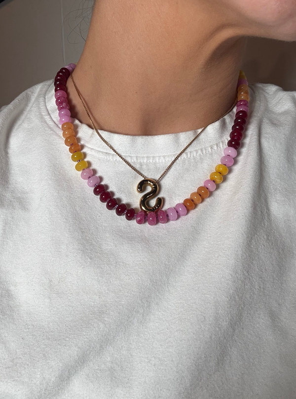 Bold Stone Necklace - Sunset - Ethic Goods jewelry prem. prem. clothing boutique Chatham, Ontario, Canada
