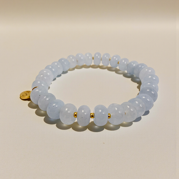 Bold Stone Bracelet - Cloudy Blue Quartz - Ethic Goods jewelry prem. prem. clothing boutique Chatham, Ontario, Canada