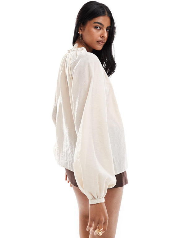 VMFelina Button Down Blouse prem. prem. clothing boutique Chatham, Ontario, Canada