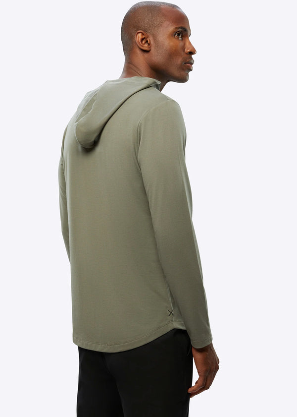 AO LS Hooded Curve-Hem | Carbon | Cuts Clothing  Cuts Clothing    prem. clothing boutique Chatham, Ontario, Canada