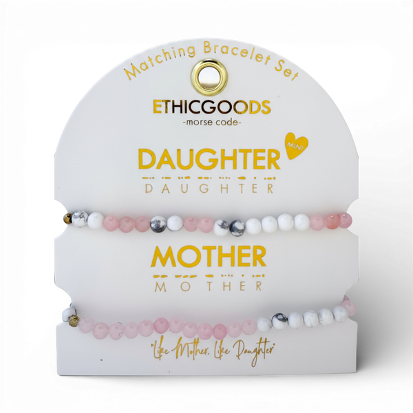 Morse Code Matching Set - Mother & Daughter - Ethic Goods jewelry prem. prem. clothing boutique Chatham, Ontario, Canada
