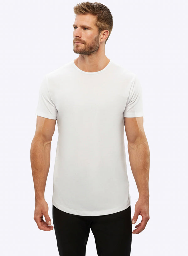 AO SS Curve Hem | White | Cuts Clothing T-Shirt prem. Medium   prem. clothing boutique Chatham, Ontario, Canada