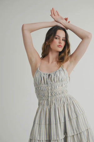 Greta Striped Maxi dress Dresses prem. prem. clothing boutique Chatham, Ontario, Canada
