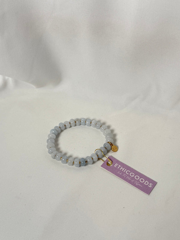 Bold Stone Bracelet - Cloudy Blue Quartz - Ethic Goods jewelry prem. prem. clothing boutique Chatham, Ontario, Canada