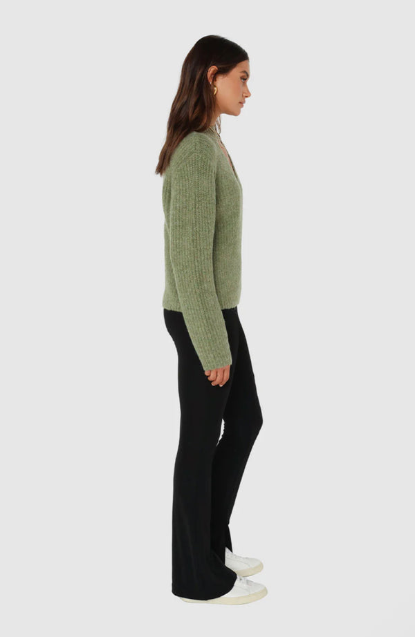 Delta Knit Jumper | Khaki | Madison The Label  Madison the Label    prem. clothing boutique Chatham, Ontario, Canada