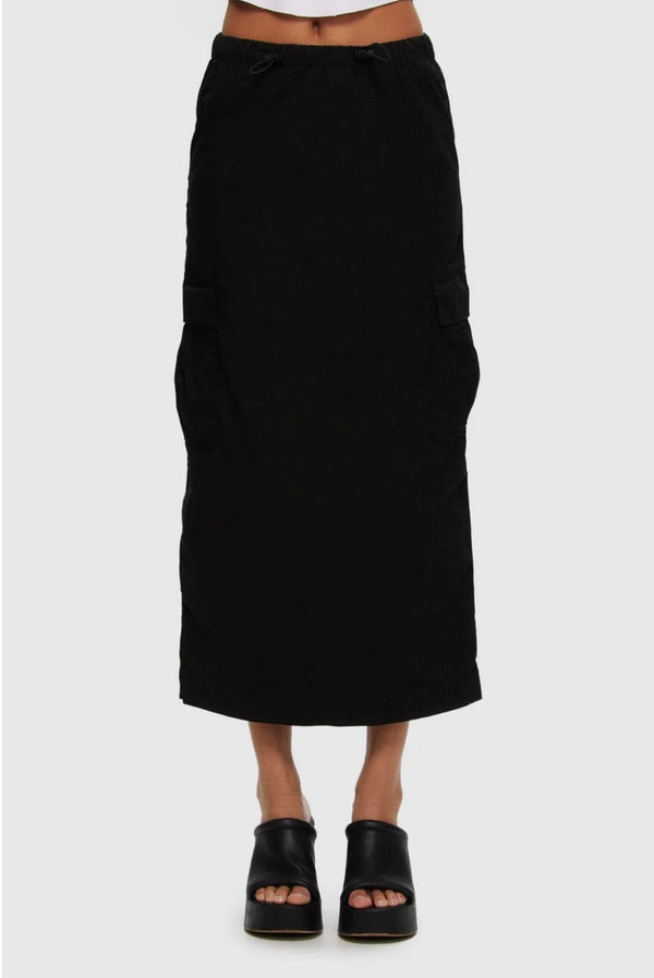 Cargo Twill Skirt | Black | Kuwalla  Kuwalla X-Small   prem. clothing boutique Chatham, Ontario, Canada