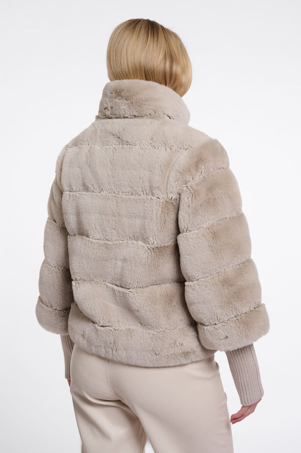 Feline Faux Fur Jacket - Rino & Pelle Jacket prem. prem. clothing boutique Chatham, Ontario, Canada