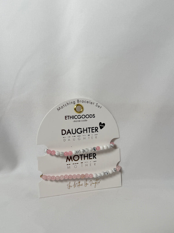 Morse Code Matching Set - Mother & Daughter - Ethic Goods jewelry prem. prem. clothing boutique Chatham, Ontario, Canada