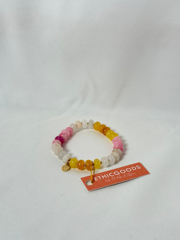 Bold Stone Bracelet - Pink Lemonade - Ethic Goods jewelry prem. prem. clothing boutique Chatham, Ontario, Canada