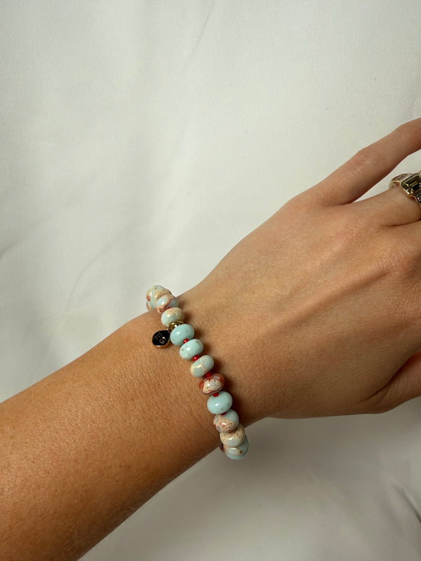 Bold Stone Bracelet - Shoushan Rondelle - Ethic Goods jewelry prem. prem. clothing boutique Chatham, Ontario, Canada
