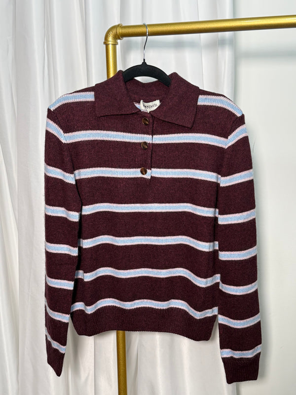 Bailey Relaxed Polo Sweater - Lucy Paris
