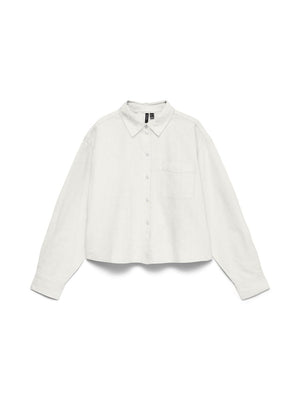 VMARIA LS Short Boxy Shirt Wvn Blouse prem. prem. clothing boutique Chatham, Ontario, Canada