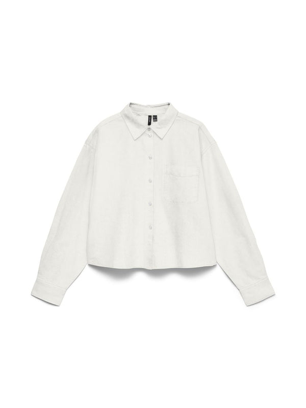 VMARIA LS Short Boxy Shirt Wvn Blouse prem. prem. clothing boutique Chatham, Ontario, Canada