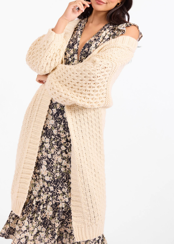 Izzy Hand Knit Long Cardigan - Sadie and Sage