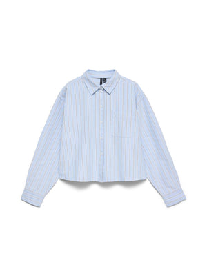 VMARIA LS Short Boxy Shirt Wvn Blouse prem. prem. clothing boutique Chatham, Ontario, Canada