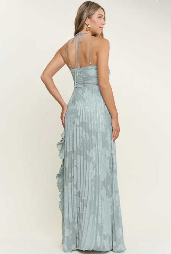 Lena Ruffle Halter Dress - Maniju