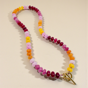 Bold Stone Necklace - Sunset - Ethic Goods jewelry prem. prem. clothing boutique Chatham, Ontario, Canada