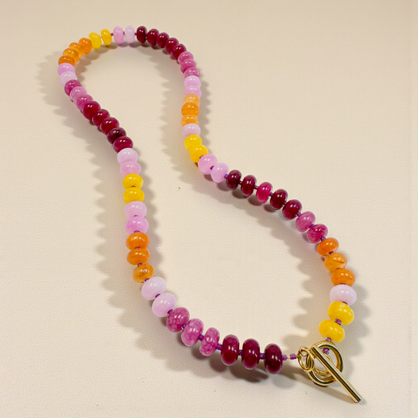 Bold Stone Necklace - Sunset - Ethic Goods jewelry prem. prem. clothing boutique Chatham, Ontario, Canada