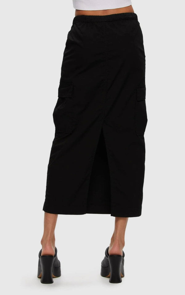 Cargo Twill Skirt | Black | Kuwalla  Kuwalla    prem. clothing boutique Chatham, Ontario, Canada