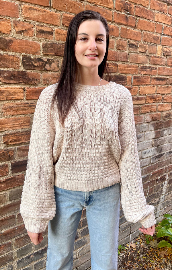 Rosa Sweater | Natural | Saltwater Luxe  Saltwater Luxe    prem. clothing boutique Chatham, Ontario, Canada