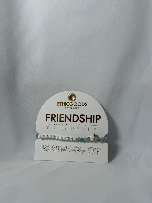 Morse Code Stacking Bracelet- Friendship- Ethic Goods jewelry prem. prem. clothing boutique Chatham, Ontario, Canada