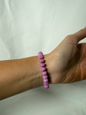 Bold Stone Bracelet - Rose Pink Quartz - Ethic Goods jewelry prem. prem. clothing boutique Chatham, Ontario, Canada