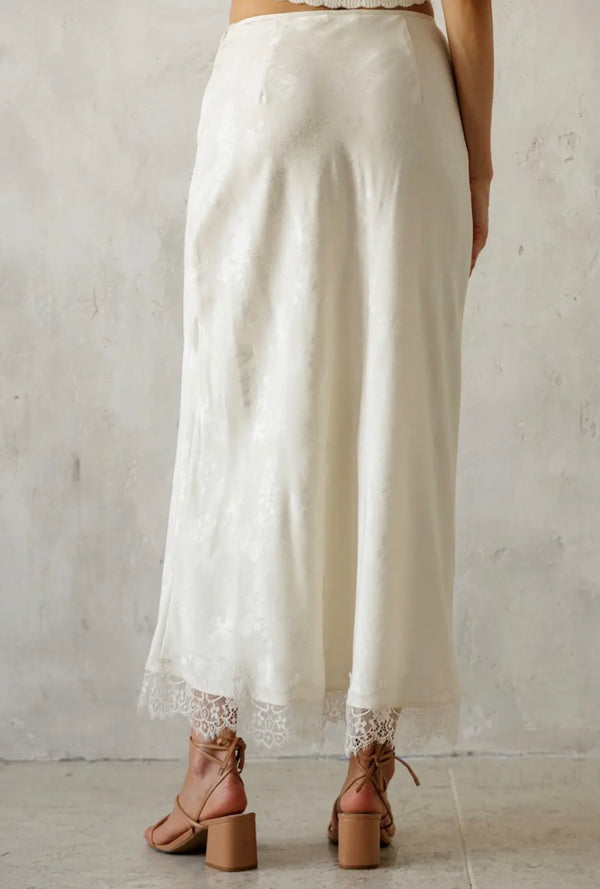 Haylee Lace Trim Skirt Maxi Skirt prem. prem. clothing boutique Chatham, Ontario, Canada