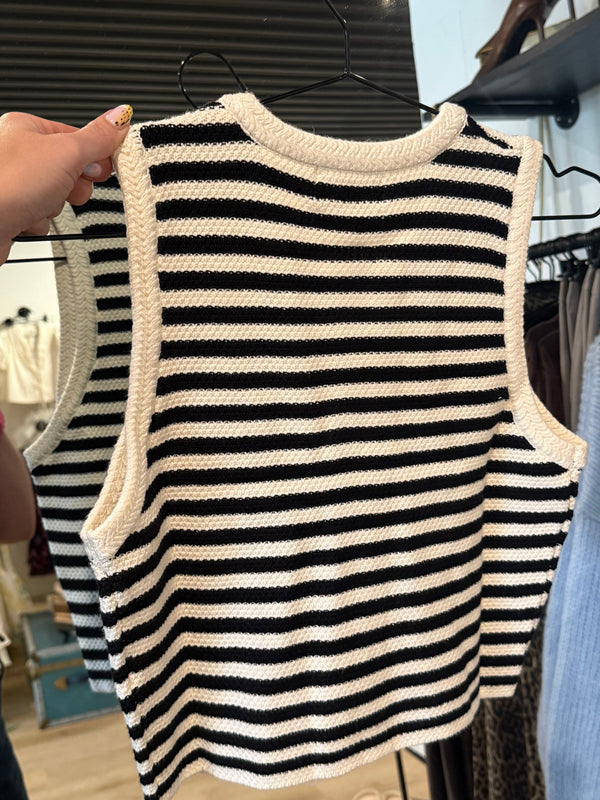 Sonya Striped Vest - Sadie & Sage