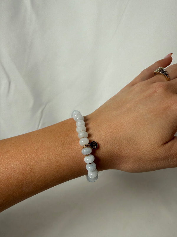 Bold Stone Bracelet - Cloudy Blue Quartz - Ethic Goods jewelry prem. prem. clothing boutique Chatham, Ontario, Canada