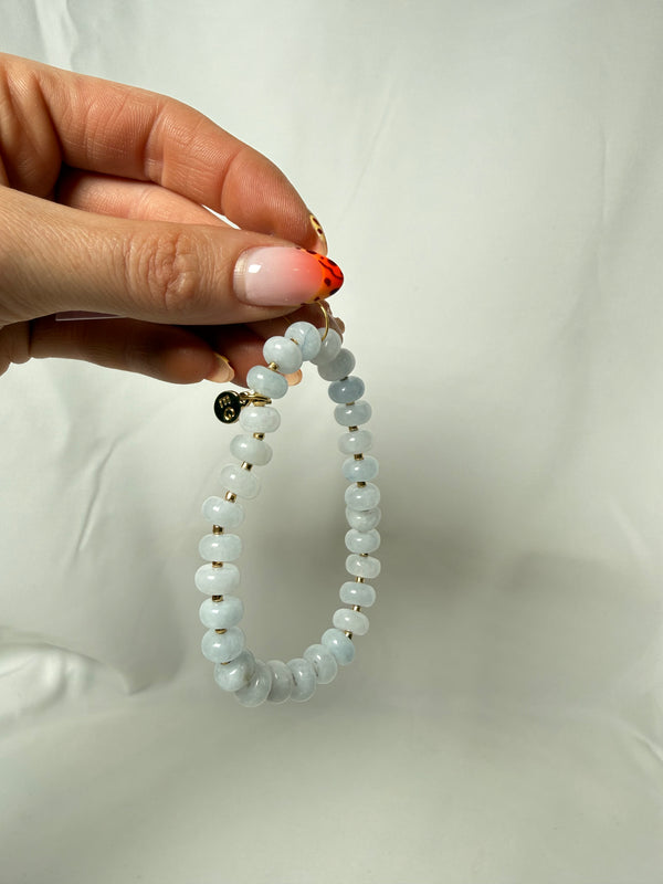 Bold Stone Bracelet - Cloudy Blue Quartz - Ethic Goods jewelry prem. prem. clothing boutique Chatham, Ontario, Canada