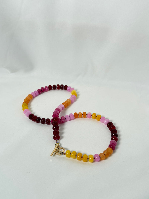 Bold Stone Necklace - Sunset - Ethic Goods jewelry prem. prem. clothing boutique Chatham, Ontario, Canada