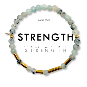 Morse Code Stacking Bracelet - Strength - Ethic Goods jewelry prem. prem. clothing boutique Chatham, Ontario, Canada