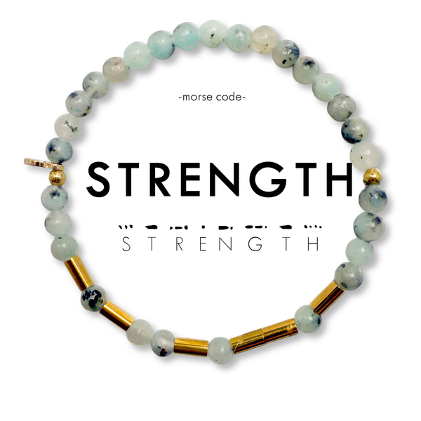 Morse Code Stacking Bracelet - Strength - Ethic Goods jewelry prem. prem. clothing boutique Chatham, Ontario, Canada