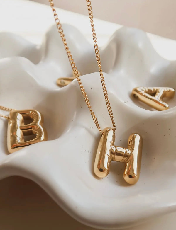 Hayes Bubble Letter Necklace