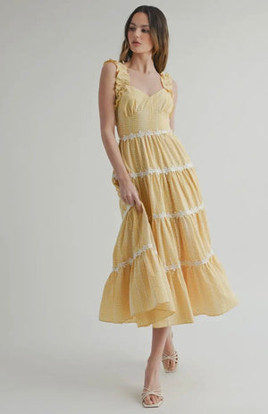Daisy Tiered Maxi Dress Dresses prem. prem. clothing boutique Chatham, Ontario, Canada