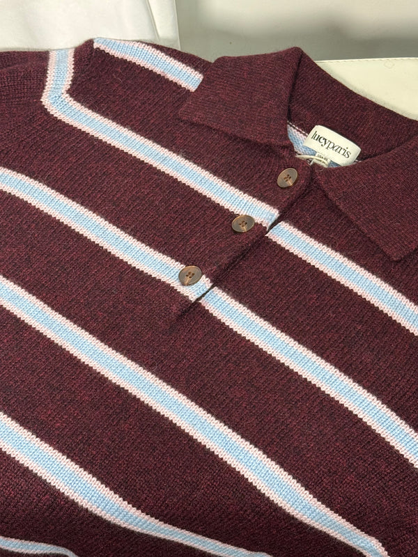Bailey Relaxed Polo Sweater - Lucy Paris